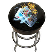 Michael Godard Burning Blackjack Bar Stool 30